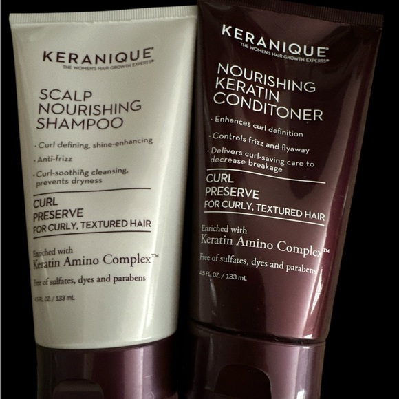 Keranique Curl Preserve Shampoo and Conditioner Set - Brown - Picture 1 of 2